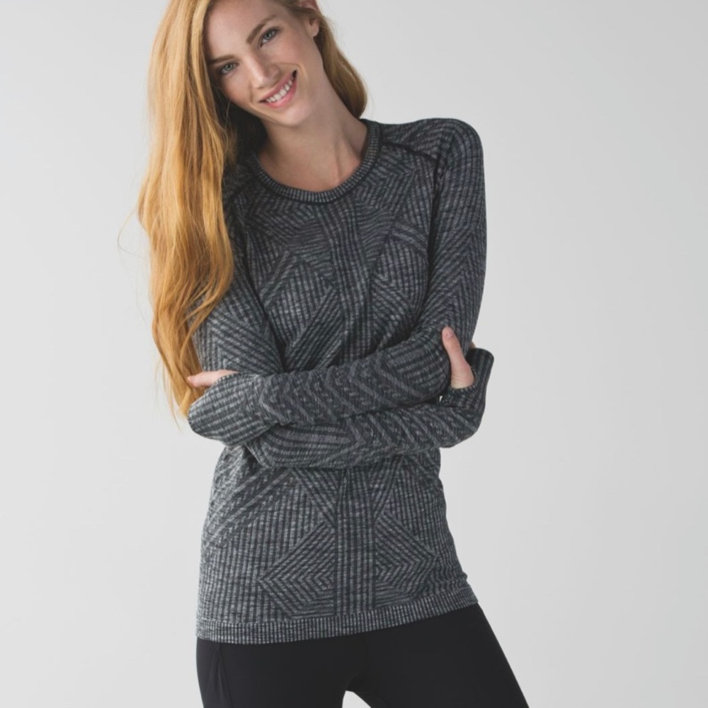 Lululemon Rest Less Pullover Heathered Black Size 6